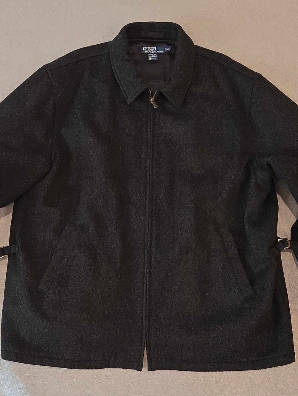 Polo Ralph Lauren Vintage Wool Blend Full Zip  Jacket Gray Men's XXL